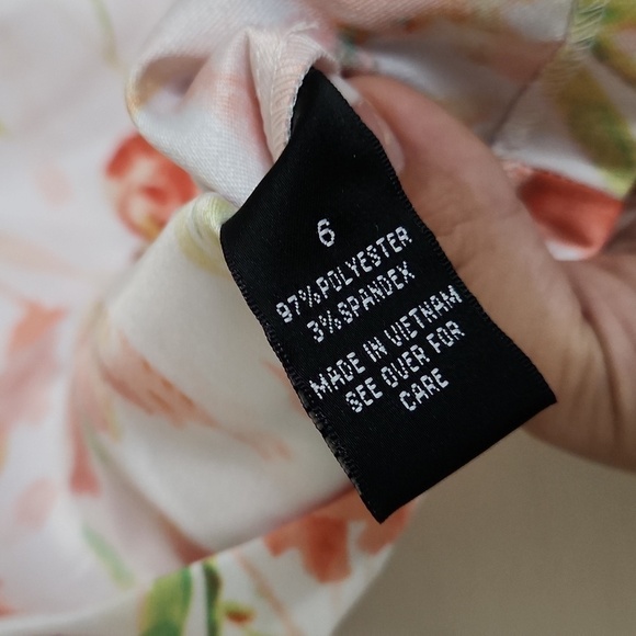 Floral sheath Dress Size 6 sleeveless Spring Eastsr Party Wedding Guest Work - Picture 7 of 7